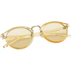 PP(Phenol Phthalein) IRUV1000 ボストン サングラス メンズ レディース 男女兼用 ブルーライトカット 近赤外線カット 紫外線カット カラーレンズ 白内障予防 鯖江レンズ AG-011 (クリアブラウン/ライトブラウン) 1