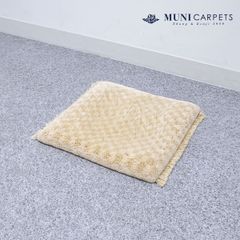 【展示品】MUNI ムニ Design No.045C  シート クッション チェアラグ スクエア フリンジ チェッカー柄 ベージュ 定価17万