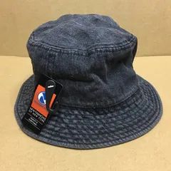 新品未使用 newhattan ニューハッタン バケットハット ブラックデニム ブラック 黒色 S/Mサイズ L/XLサイズ ツイルコットン 帽子 無地 バケハ ハット デニムハット
