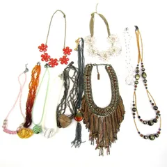 ネックレス 12点セット ストーン ビーズなど アクセサリー ヴィンテージ まとめて 大量 レディース 【中古】