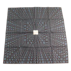 【美品】BVLGARI ブルガリ 大判スカーフ ストール シルク イタリア製 BVLGARI ブルガリ スカーフ 気球柄 シルク ブラック | ブランド