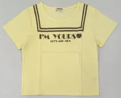 【中古】衣類 水野勝(BOYS AND MEN) BM freek レディースTシャツ ライトイエロー レディースFサイズ