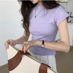 tシャツ 半袖 カットソー Tシャツ クルーネック トップス 春夏 袖短い プチハイネック コットン 綿 無地 フィット感 きれいめ おしゃれ オシャレ レイヤード 重ね着 インナートップス カジュアル 春 夏ddmen01