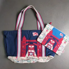 CathKidston キャスキッドソン　ロンドン バス　London bus トートバッグ　A4 ポーチ　セット