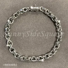 シルバー925コーティング　ペーパーチェーンブレスレット　ヴィンテージ風　メキシカン　シルバー925　シルバーコーティング　メンズ　ジュエリー　ノーブランド　ブレスレット　バングル　20cm　12g