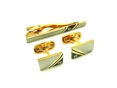 GIVENCHY ジバンシィ カフスボタン カフリンクス ネクタイピン アクセサリー 2点セット シルバー系×ゴールド系 DJ5254
