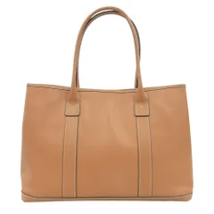 美品 キタムラ Kitamura 現行ロゴ カーフレザー 2way ショルダー トート ハンドバッグ ブラウン 大型 レディース オフィス 旅