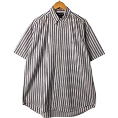 古着 ラルフローレン Ralph Lauren BLAKE 半袖 ボタンダウン ストライプシャツ メンズL相当/eaa551863