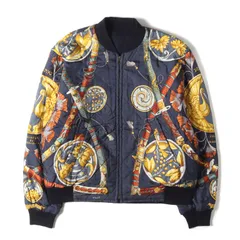 HERMES エルメス ジャケット サイズ:50 リバーシブル シルク キルティング ブルゾン ボンバー ジャケット DAIMYO PRINCES DU SOLEIL LEVANT 大名 日出る国の皇子 総柄 マルチカラー フランス製 アウターのサムネイル
