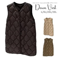 coat195★（予約販売の商品）レディース ダウンベスト アウター パフコート コート 上着 Vネック 秋 冬 ゆったり 重ね着