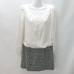 ◇ MINIMUM ミニマム キレイめ シンプル カジュアル 長袖 膝上 ワンピース サイズ2 ホワイト ブラック レディース E  【1402200022810】