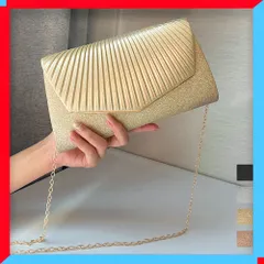 新品 クラッチバッグ レディース パーティーバッグ ゴージャス 上品 サブバッグ 高級 プリーツバッグ 鞄 【送料無料】