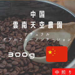 【300g】雲南 天空農園 ナチュラル ダブルファーメンテーション 自家焙煎コーヒー豆