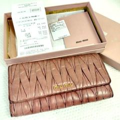 miumiu 長財布 マテラッセ 折り財布 ギャランティ付き 5MH109 - メルカリ