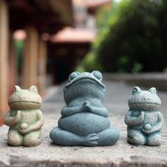 カエル 置物 お地蔵さん カエルの置物 グッズ オブジェ インテリア ガーデン 玄関 開運 ガーデニング 3個セット かえる 蛙 選任 お地蔵様 夫婦 縁結び 良縁 かわいい 可愛い おしゃれ お洒落 夫婦 縁結び 良縁 新築祝い 開店祝い 開業祝い プレゼン