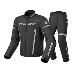 バイク ジャケット メンズ 長袖 ライダースジャケット&パンツセット 二点セット 上下セット バイクウェア 防風 防水 防寒 耐摩 プロテクター付き オールシーズン通用
