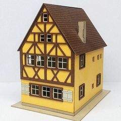 キハ工房 C-03 木組みの家A 着色済みペーパーキット 1/150 Nゲージ