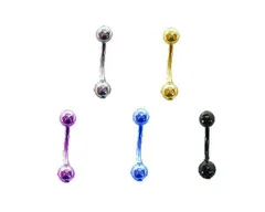 １４Gシンプル6mmバナナバーベル ボディピアス ヘソピアス へそピアス 耳ピアス