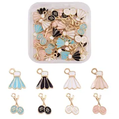 【人気商品】手芸材料 ネックレス ブレスレット ピアス 手作り素材 ハンドメイド DIY ジュエリー用 アクセサリーパーツ クラフト用品 メタルチャーム かわいい ラケット バドミントン 14~20x11x2~3mm 合金エナメルペンダント 運動テーマ 約32