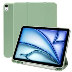 【数量限定】11インチ Air 用 ケース 2024 M2 Air iPad 第5世代 第4世代 カバー ペン収納 耐衝撃 factory ソフトTPU アイパッドエアー 第6世代 Apple Pencil MS Pro 対応 ティーグリーン 緑 IPDA4-