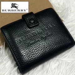 BURBERRY バーバリー 二つ折り 財布 レザーウォレット ブラック