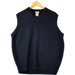古着 90~00年代 エルエルビーン L.L.Bean Vネック コットンニットベスト メンズM相当 ヴィンテージ/eaa591608