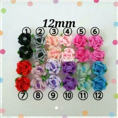 12mmソフト薔薇　縫い付けタイプ 1-10