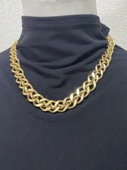 重厚感 豪華ゴールド チェーンネックレス 上質 質感 高級 逸品