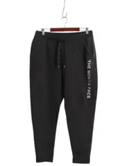 【お得なクーポン配布中!】 ノースフェイス ポケット付き プリント スウェット パンツ メンズ レディース L 古着 The North Face イージーパンツ トレーナー 裏起毛 黒