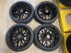 【2503039】Carlsson カールソン 1/10X 19インチ 8.5J +40 PCD114.3 5H 72mm + ZEETEX HP3000 vfm 225/40R19 2021年 5mm 6.5mm クラウン マークＸ 等