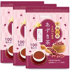【3袋セット】【医師監修】あずき茶 4g×100包入り 北海道産 あずき100% ノンカフェイン・カロリーゼロ 健康茶 ティーバッグ 小豆茶 残留農薬検査・放射線検査実施
