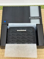 ハローキティ　ラウンドファスナー　財布　黒