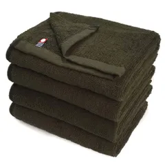 【新着商品】34x86cm エムカラー エステサロン用 村上タオル 全100色 4枚組 軽量薄手 フェイスタオル (No.15 業務用 ブラウン) 今治タオル mc-ft4 美容系