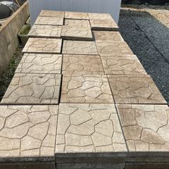 【お引き取り限定】中古　平板　ガーデニング　庭　庭石　タイル　ジョイント お引き取り限定】中古 平板 ガーデニング 庭 庭石 タイル ジョイント