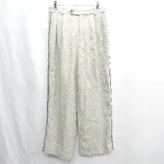 ◇ ⊂ OPAQUE.CLIP オペーク ドット クリップ ウエストゴム ストレートパンツ サイズ38 グリーン レディース E  【1412090046346】