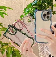 【★ iPhone XR ★ ページ】 iPhone XR スマホケース  スマホカバー ネコ耳 ねこ キラキラ紙付き メッキ加工可愛い シンプル 透明　BY11-284
