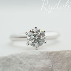 PT950 1.08ct E VVS2 オーダーメイドリング ラボグロウンダイヤモンド IGI鑑定書付き エンゲージメントリング 結婚指輪 定番の6本爪リング  プラチナ製リング シンプルで上品なダイヤモンドリング  レディースダイヤリング