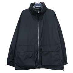 AURALEE オーラリー HARD TWIST POLYESTER SATIN LAMINATE ZIP BLOUSON A24SB02SL ハード ツイスト ポリエステル サテン ラミネート ジップ ブルゾン ブラック アウター サイズ5 augk