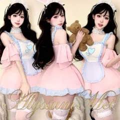 カチューシャ付きセクシーオフショルダーロリータメイド服コスプレ衣装フルセット　可愛い肩出しワンピース　キャバドレスランジェリー　写真撮影　ゴスロリロリータワンピースハロウインコスプレ大人レディース　イベント仮装　ステージ衣装　クリスマス会サンタコスナイトドレス