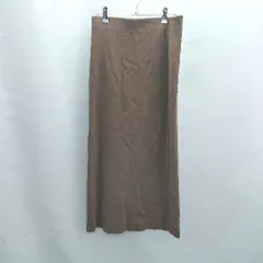 ◇ Θ Mila Owen ミラオーウェン ウエストゴム スリット入り ミドル丈 タイト スカート サイズ１ ブラウン レディース E  【1501230045247】