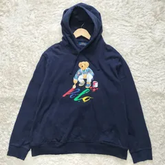 【大人気】POLO RALPH LAUREN 　ポロベア プルオーバー パーカー フーディー　XLサイズ　ネイビー　裏起毛