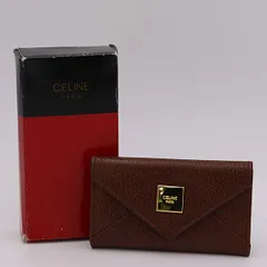 CELINE セリーヌ キーケース 6連 ダークブラウン 箱付き 超目玉】 CELINE セリーヌ メルカリ - 箱付き ダークブラウン 6