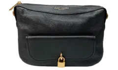 マーク・ジェイコブス MARC JACOBS Leather Messenger Bag ロック ザット レザー メッセンジャー クロスボディ 斜め掛け BLACK 黒 M0014783 001 ショルダーバッグロゴ ブラック 104B-62