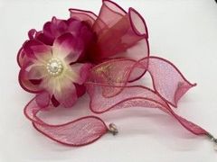 髪飾り  セット品 赤紫 花 co421-a0032