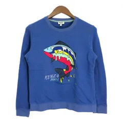 KENZO ケンゾー フィッシュ スウェット ブルー (レディース L) 中古 古着 R2905