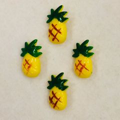 しるしボタン　パイナップル 4コセット　ハンドメイド