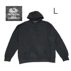 フルーツオブザルーム古着パーカー無地スウェットＬブラック