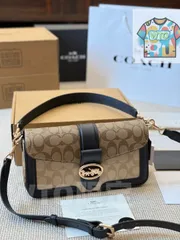 【今日WTO】Coach Georgie Colorblock Rivet Messenger Bag - コーチ ジョージー カラーブロック リベット メッセンジャーバッグ～3way 仕様 × モダンで個性的なデザイン～送料無料-WTO輸入2-JHT41