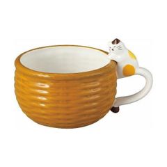 「おうちカフェ ベーシック」三毛ねこ(スプーン付) スープカップ 270ml SAN2926-1