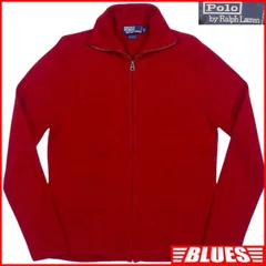 POLO RALPH LAUREN ラルフローレン カーディガン M セーター ニット メンズ 赤 ニット_セーターサイズM一覧←SEULB屋着古← TY3970